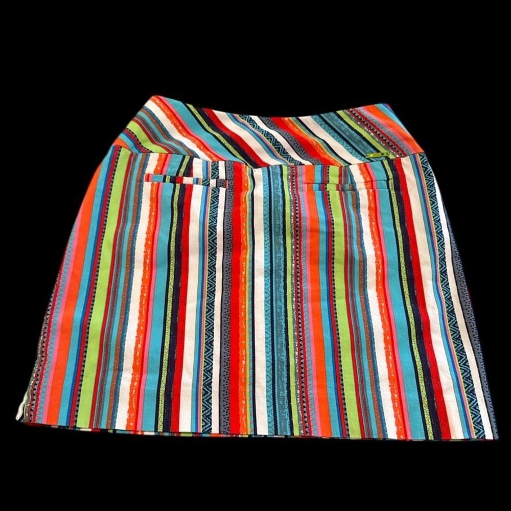 Swing Control Womens Golf Skort Size 8 Multicolor Stripe Performance Skirt - Picture 3 of 7